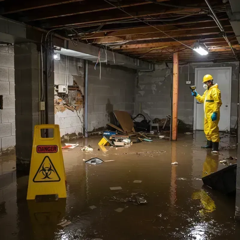 Flooded Basement Electrical Hazard in Muncy, PA Property